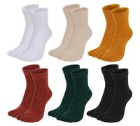 kilofly 6 Pairs Flip Flop Sandals Ninja Geta Split 2 Toe Tabi Socks Value Pack
