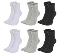 kilofly 6 Pairs Flip Flop Sandals Ninja Geta Split 2 Toe Tabi Socks Value Pack