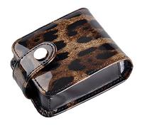 kilofly Genuine Leather Double Lipstick Case Cosmetic Makeup Holder + Gift Box