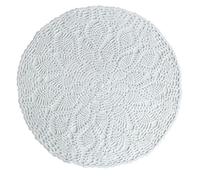 kilofly Handmade Crochet Cotton Lace Table Sofa Doily, Waterlily, White, 20 inch