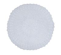 kilofly Handmade Crochet Cotton Lace Table Sofa Doily, Waterlily, White, 26 inch