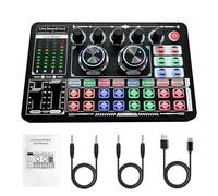 KILOGOGRAPH F999 Classic - 2 Channel DJ Mixer Sound Board with USB-C, 44.1KHz, 16-bit Audio, 7 Knobs, 33 Buttons, 2 Push Buttons, Battery & DC Powered, Perfect for Podcasts, Music, Live Streaming