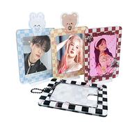 KILOGOGRAPH KPOP Photocard Holder - Picture Frames, Acrylic Photo Card Holder Keychain, Pack of 4, Top Loaders for Cards, 3x4 inches, Photocard Display Stand KPOP, KPOP Album
