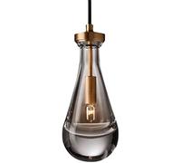 KiLoom E14 Clear Glass Bedroom Bedside Pendant Lamp Waterdrop Crystal Chandelier Post-Modern Pendant Lightsfor Restaurant Bar Villa Duplex Staircase