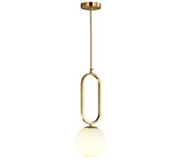 KiLoom Modern Simple Copper Chandelier Ceiling Lamp Bar Coffee Shop European and American Personalized Restaurant Bedside Bedroom Chandelier Decoration