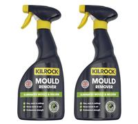 Kilrock Mould Spray Cleaner 500ml Removes Mildew and Fungi on Walls Corners Tiles Floors Kills Spores Prevents Repeat Moulding Remove Spray - 2 Pack