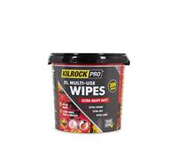 KilrockPro Multi-Use XL Wipes x 300 - Cleans sealant, paint and more - Suitable for tools, hands and virtually any surface, Black