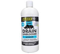 KilrockPRO Rhino Bathroom Drain Unblocker 1L Heavy-Duty Plug Hole Cleaner for Showers, Baths & Sinks Dissolves Hair, Sludge, Soap Scum Fast Acting, Non-Acidic Drain Cleaning Formula Blue - 1 Pack