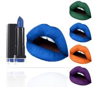 Kilshye Matte Lipstick High Pigment Lipsticks Long Lasting Lipstick Waterproof Lip Gloss Cream Lip Gloss Makeup for Women and Girls 1 Piece (A- Blue 16)