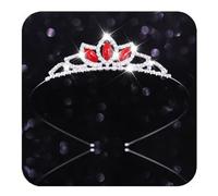 Kilshye Princess Silver Tiara and Crown Pink Crystal Tiaras Pageant Crowns Rhinestone Birthday Headdress for Women, One Size, Metal, Crystal