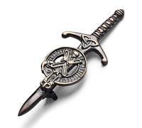 Kilt Emporium Saint Andrew Kilt Pin, 4 Inches, Rust-Free Brass Metal (Brass-Antique)