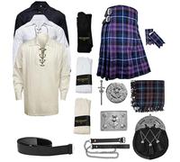 Kilt Emporium: Scottish Kilts for Men Thistle Set - Complete Tartan Kilts for Men & Scottish Clothing for Men - 10 Pieces Set, Pride of Scotland, 36