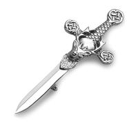 Kilt Emporium Scottish Stag Kilt Pin - 4 Inches, 4 Inches, Metal, no gemstone (Chrome)