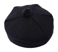 Kilt Emporium: Scottish Tam Hat - Traditional Tam O Shanter Hat Men Caps with Pompom - Classic Scottish Caps for Men (Black)