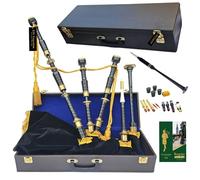 Kilt Emporium Traditional Scottish Bagpipes - Full Set with Accessories and Hard Case