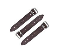 Kilt Extender Straps Buckle | 1.25" Wide Highland Kilt Waist Extensions Leather Straps | Scottish Kilt Buckle Extenders (3, Brown)