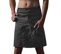 Kilt for Men, Mens Fashion Casual Scottish Style Solid Pocket Pleated Skirt Utility Kilts for Men(Black,X-Large)