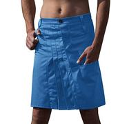 Kilt for Men, Mens Fashion Casual Scottish Style Solid Pocket Pleated Skirt Utility Kilts for Men(Blue,4X-Large)