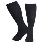Kilt Hose for men, Traditional Scottish Socks for Kilts Pull Up To Cuff Over Your Hose Flashes, Casual Leg Warmer (BLACK BUBBLE, Large)
