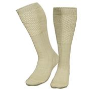 Kilt Hose for men, Traditional Scottish Socks for Kilts Pull Up To Cuff Over Your Hose Flashes, Casual Leg Warmer (CREAM BUBBLE, large)
