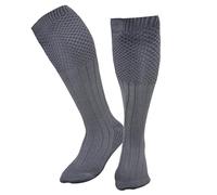Kilt Hose for men, Traditional Scottish Socks for Kilts Pull Up To Cuff Over Your Hose Flashes, Casual Leg Warmer (GREY BUBBLE, Large)