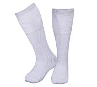 Kilt Hose for men, Traditional Scottish Socks for Kilts Pull Up To Cuff Over Your Hose Flashes, Casual Leg Warmer (WHITE BUBBLE, Large)