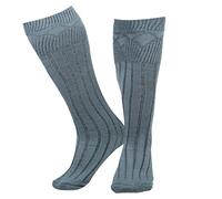Kilt Hose for men, Traditional Scottish Socks for Kilts Pull Up To Cuff Over Your Hose Flashes, Casual Leg Warmer (DARK GREY, Medium)