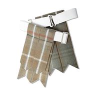 Kilt Hose Sock Flashes for Men with Heavy Buckle Adjusters, Plain & Tartan Socks Kilt Flashes/Acrylic Wool Garter Pointed (Mackenzie Weathered)