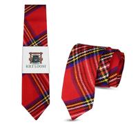 Kilt Loom Men’s Scottish Tartan Necktie - Classic Plaid Tie - Acrylic Wool Dress Tie for Weddings, Formal Events, Highland Wear & Gifts (Royal Stewart)