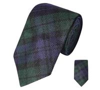 Kilt Loom Men’s Scottish Tartan Necktie - Classic Plaid Tie - Acrylic Wool Dress Tie for Weddings, Formal Events, Highland Wear & Gifts (BLACK WATCH)