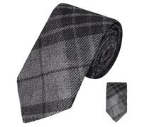 Kilt Loom Men’s Scottish Tartan Necktie - Classic Plaid Tie - Acrylic Wool Dress Tie for Weddings, Formal Events, Highland Wear & Gifts (GREY WATCH NIGHT)