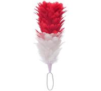 Kilt Mania Scottish Glengarry Cap Feather Plume & Hackle - 6 Inch Multi-Color, Scott's Highland Headwear Accessory, Balmoral Caps & Hats for Pipers & Drummers (Red - White)