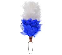 Kilt Mania Scottish Glengarry Cap Feather Plume & Hackle - 6 Inch Multi-Color, Scott's Highland Headwear Accessory, Balmoral Caps & Hats for Pipers & Drummers (Blue - White)