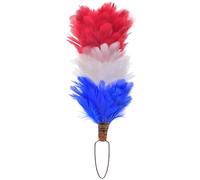 Kilt Mania Scottish Glengarry Cap Feather Plume & Hackle - 6 Inch Multi-Color, Scott's Highland Headwear Accessory, Balmoral Caps & Hats for Pipers & Drummers (Red - White - Blue)