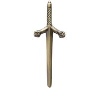 Kilt Pins - Antique Brass Celtic & Thistle Style Brooch with Swirl Knotwork Design, 10cm Scottish Tartan Kilt Accessory for Men & Women, Traditional Highland Attire Pin (Celtic Sword - Antique)