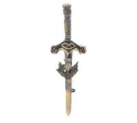 Kilt Pins - Antique Brass Celtic & Thistle Style Brooch with Swirl Knotwork Design, 10cm Scottish Tartan Kilt Accessory for Men & Women, Traditional Highland Attire Pin (Thistle - Antique Brass)