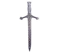 Kilt Pins - Antique Brass Celtic & Thistle Style Brooch with Swirl Knotwork Design, 10cm Scottish Tartan Kilt Accessory for Men & Women, Traditional Highland Attire Pin (Celtic Sword - Antique Brass)