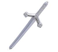 Kilt Pins for Men - Deluxe Swirl Celtic Knot Work Thistle Desgin Sword - Kilt Pin Brooches for Scottish Highland Dress Wear Accessory (Celtic Sword - Silver Finish)