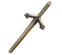 Kilt Pins for Men - Deluxe Swirl Celtic Knot Work Thistle Desgin Sword - Kilt Pin Brooches for Scottish Highland Dress Wear Accessory (Celtic Sword - Brass Antique)