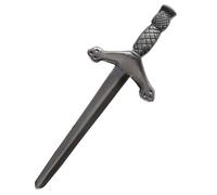 Kilt Pins for Men - Deluxe Swirl Celtic Knot Work Thistle Desgin Sword - Kilt Pin Brooches for Scottish Highland Dress Wear Accessory (Thistle Hint - Silver Antique)