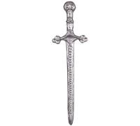 Kilt Pins for Men - Silver Finish 4 Inches (10cm) Swirl Celtic Knot Work, Women’s Pin & Brooches, Solid Brass Traditional Scottish Highland Attire (Celtic Sword 2 - Chrome)