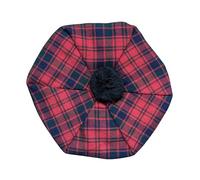 Kilts Boutique Traditional Scottish Tam o' Shanter Hat, Plaid Tartan Pattern, Pom Pom Beret, One Size (UK, Alpha, One Size, Macdonald Tartan)