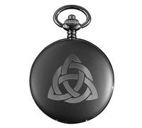 Kilts Wi Hae Art Pewter Matte Black Scottish Pocket Watches (Scotland M)