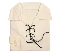 Kilts Wi Hae Deluxe Jacobite Jacobean Ghillie Shirt - Cream/Ecru. Own Brand. Sizes Extra Small to 4XL