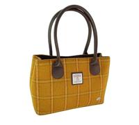 Kilts Wi Hae Harris Tweed Cassley Mustard Yellow Ladies Tote Grab Handbag Purse