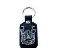Kilts Wi Hae Hunter Clan Crest Pewter & Leather Keyring Key Fob