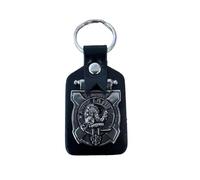 Kilts Wi Hae Kennedy Clan Crest Pewter & Leather Keyring Key Fob