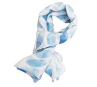 Kilts Wi Hae Lovely Lightweight Colourful Petal Design Scarf In Blue
