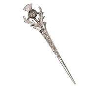 Kilts Wi Hae Modern Traditional Scottish Thistle Kilt Pin, silver