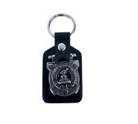 Kilts Wi Hae Morrison Clan Crest Pewter & Leather Keyring Key Fob